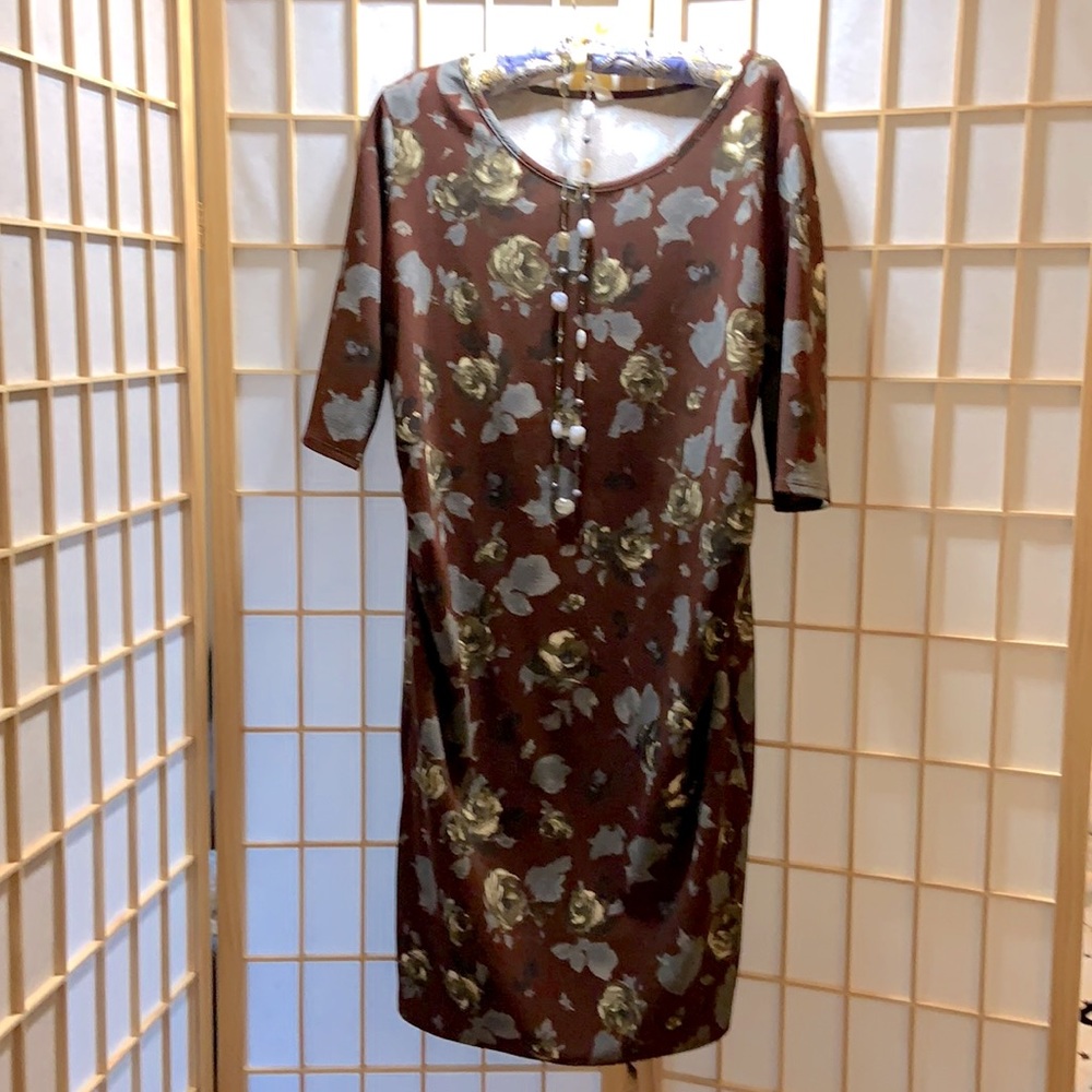PinkBlush Maternity L/XL perfect Fall dress